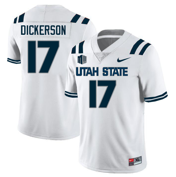 Utah State Aggies #17 Avante Dickerson College Football Jerseys Stitched Sale-White